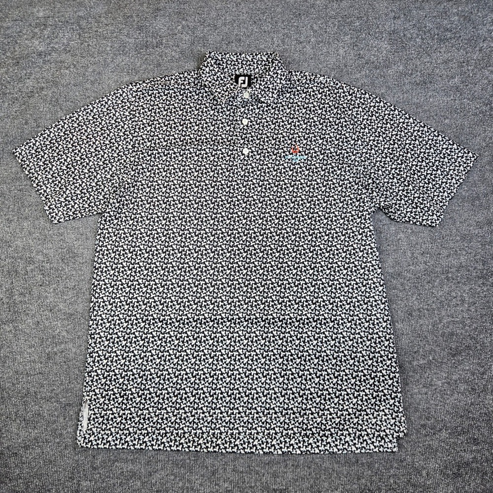 Footjoy Lisle Floral Print Polo Shirt Men's XL Golf Performance Wigwam Golf Club - Picture 1 of 9